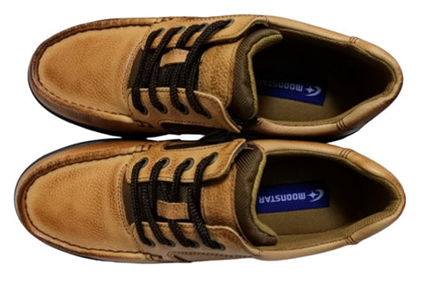 【ムーンスター SP8922 ブラウン】サイドジップメンズコンフォートレザーシューズ